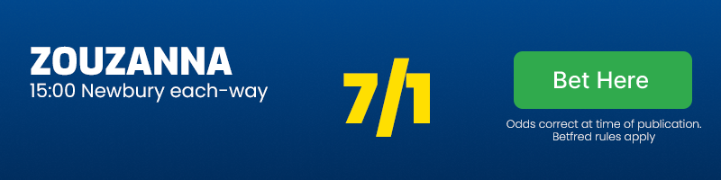 Zouzanna each-way 15. 00 newbury