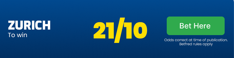 Zurich to win at 21/10