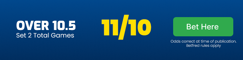 Alexei popyrin vs hubert hurkacz - set 2 over 10. 5 total games @ 11-10
