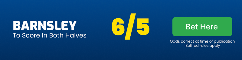 Barnsley to score in both halves vs man united u21 @ 6-5
