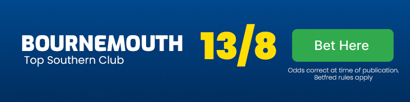 Bournemouth top southern club @ 13-8 - bournemouth premier league odds 24-25