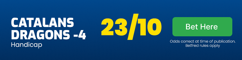 Catalans dragons -4 handicap vs leeds rhinos @ 23-10