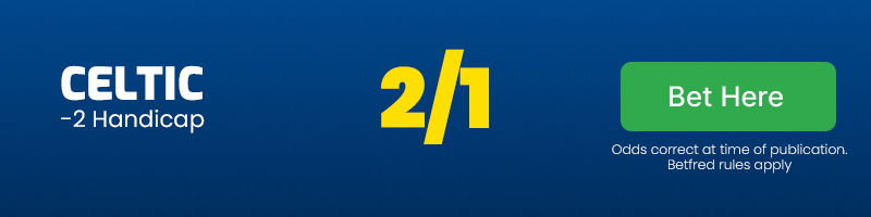 Celtic -2 handicap v st. Mirren @ 2-1