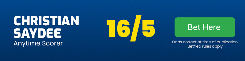 Christian saydee anytime scorer in portsmouth vs sunderland @ 16-5