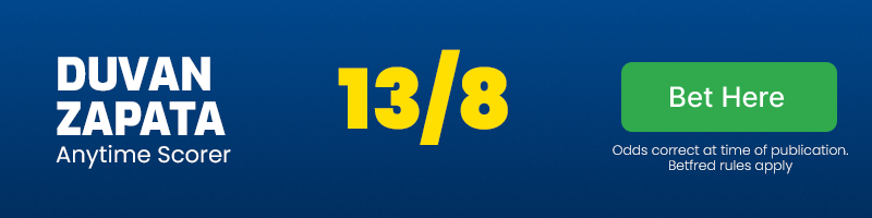 Duvan zapata anytime scorer in venezia vs torino @ 13-8