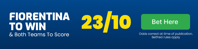Fiorentina to beat venezia & both teams to score @ 23-10