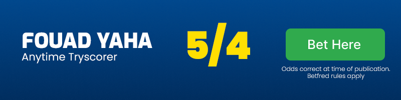 Fouad yaha anytime tryscorer in leeds rhinos vs catalans dragons @ 5-4