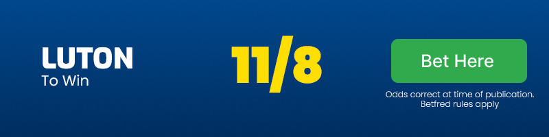 Luton to beat burnley @ 11-8
