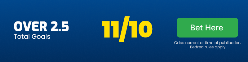 Over 2. 5 total goals in qpr vs west brom @ 11-10