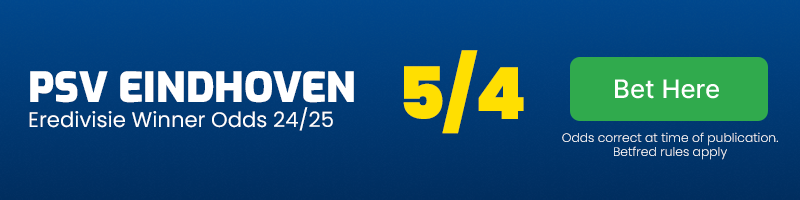 Psv eindhoven eredivisie winner odds 24-25 @ 5-4