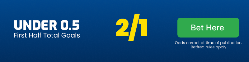 Under 0. 5 first half total goals in hearts vs viktoria plzen @ 2-1