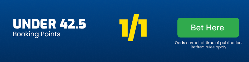 Under 42. 5 booking points in monza vs genoa @ 1-1