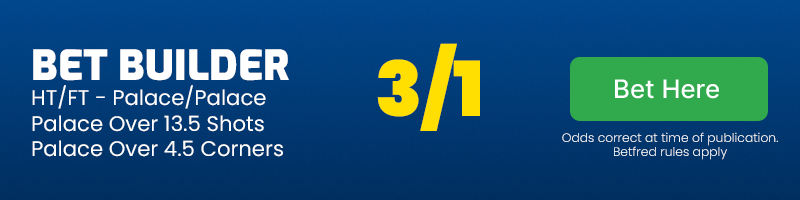 3-1 bet builder in crystal palace vs leicester @ 3-1