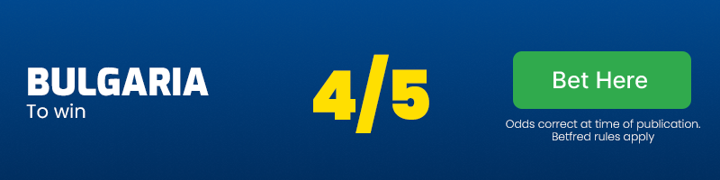 Bulgaria to win at 4/5