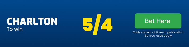 Charlton to win at 5/4