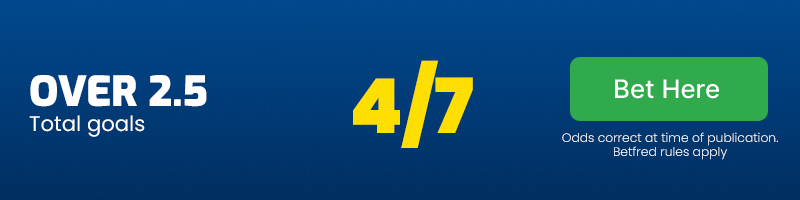 Over 2. 5 goals at 4/7