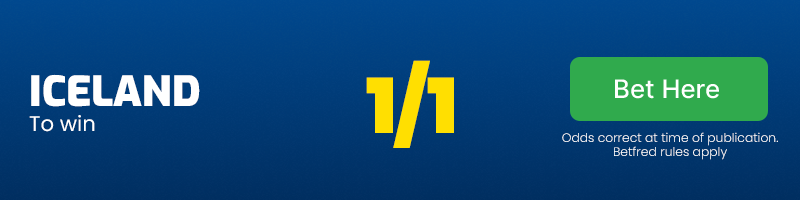 Iceland to win at 1/1