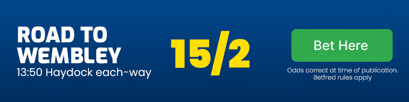 Road to wembley 13. 50 haydock each-way