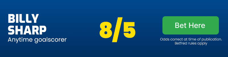 Billy sharp anytime goalscorer at 8/5