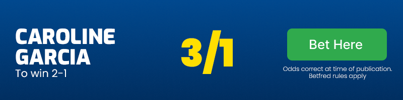 Garcia to win 2-1 at 3/1