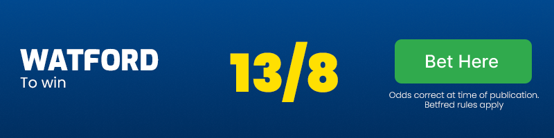 Watford to win at 13/8