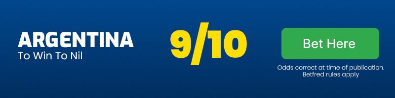 Argentina to win to nil vs chile at 9-10