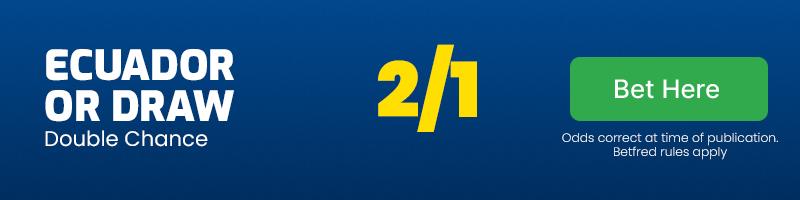 Ecuador or draw vs brazil @ 2-1