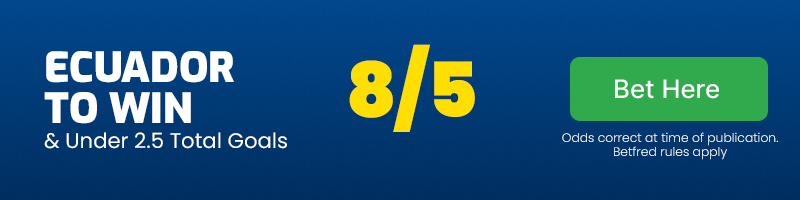 Ecuador to beat peru & under 2. 5 total goals @ 8-5