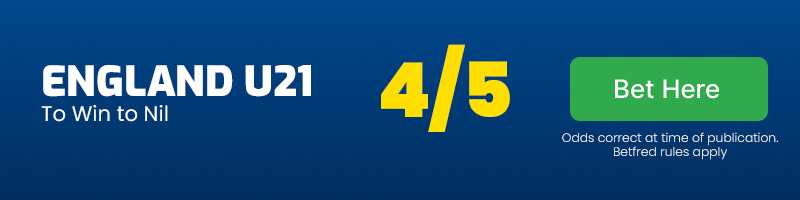 England u21 to win to nil vs northern ireland u21 @ 4-5