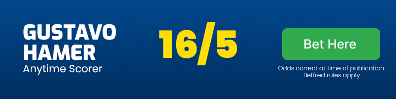 Gustavo hamer anytime scorer in hull vs sheff utd @ 16-5