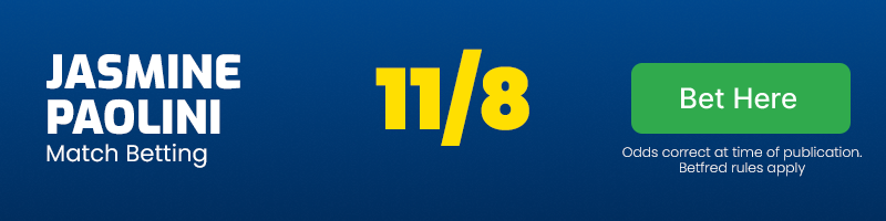 Jasmine paolini to beat karolina muchova @ 11-8