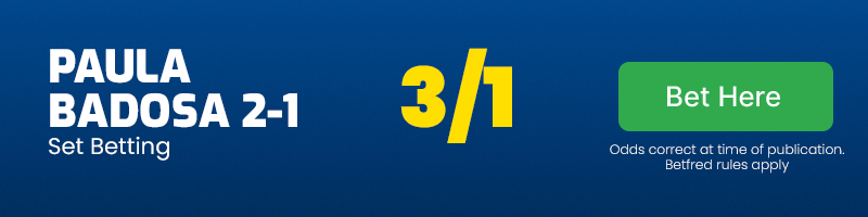 Set betting - paula badosa to beat emma navarro 2-1 @ 3-1