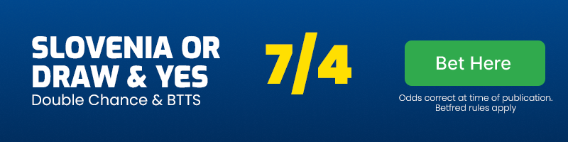 Slovenia or draw & both teams to score vs austria @ 7-4