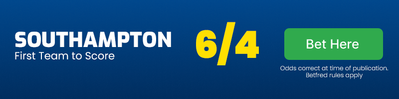 Southampton first team to score in southampton vs man united @ 6-4